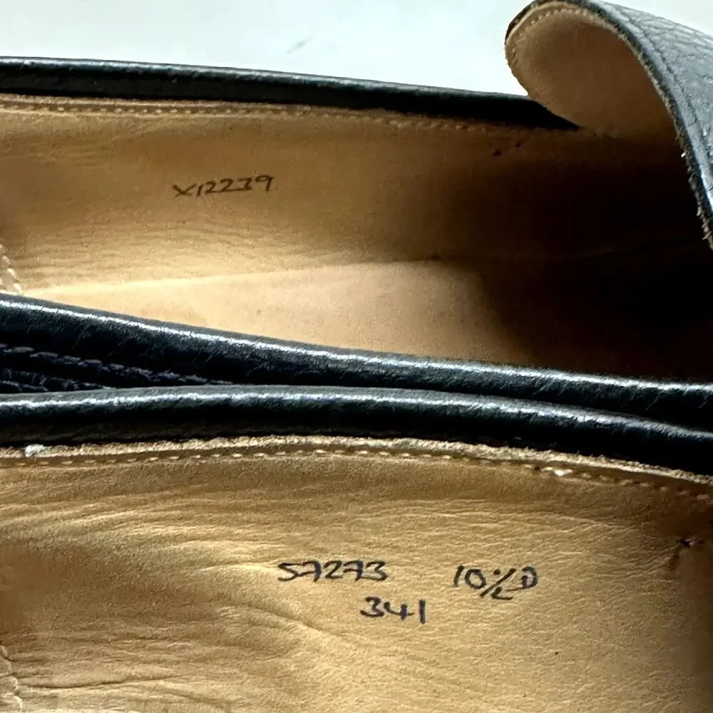 VGUC Crockett & Jones x Brooks Brothers Black Harris Tweed Loafers US 10.5